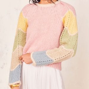 LoveShackFancy Aspyn Pullover in Rainbow 🌈